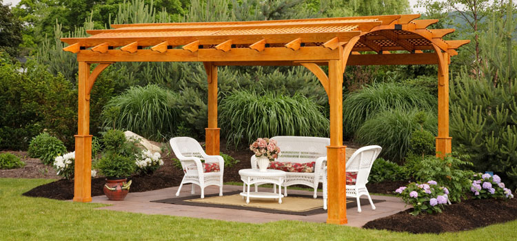 Cedar Wood Pergola Installation in Rosemead, CA