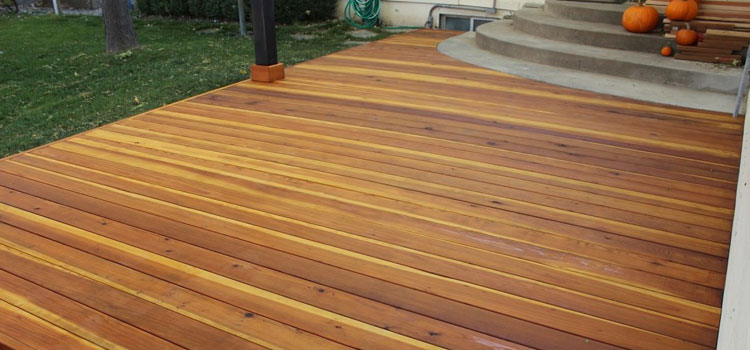 Smooth Redwood Decking in Rosemead, CA